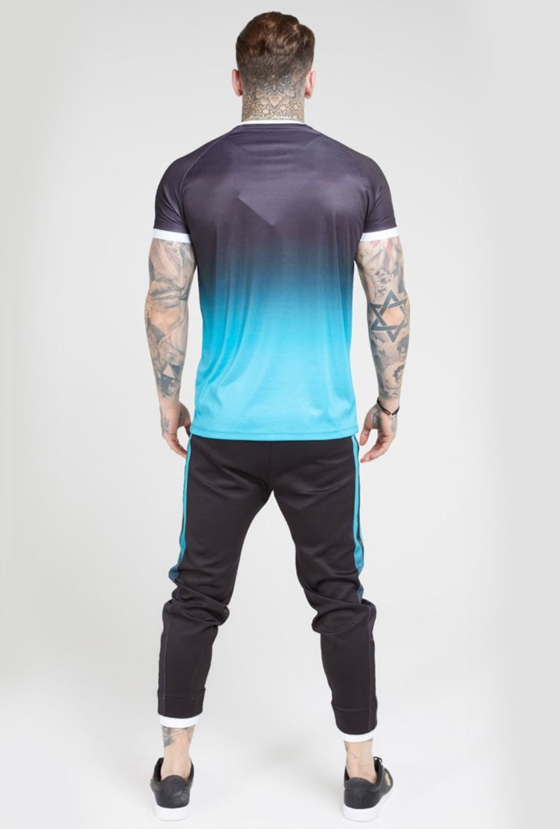 RAGLAN STRAIGHT HEM FADE TEE