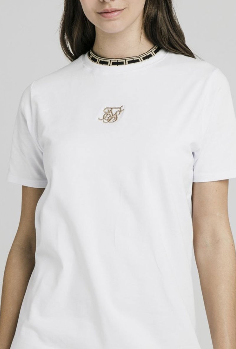 TAPE COLLAR TSHIRT DRESS