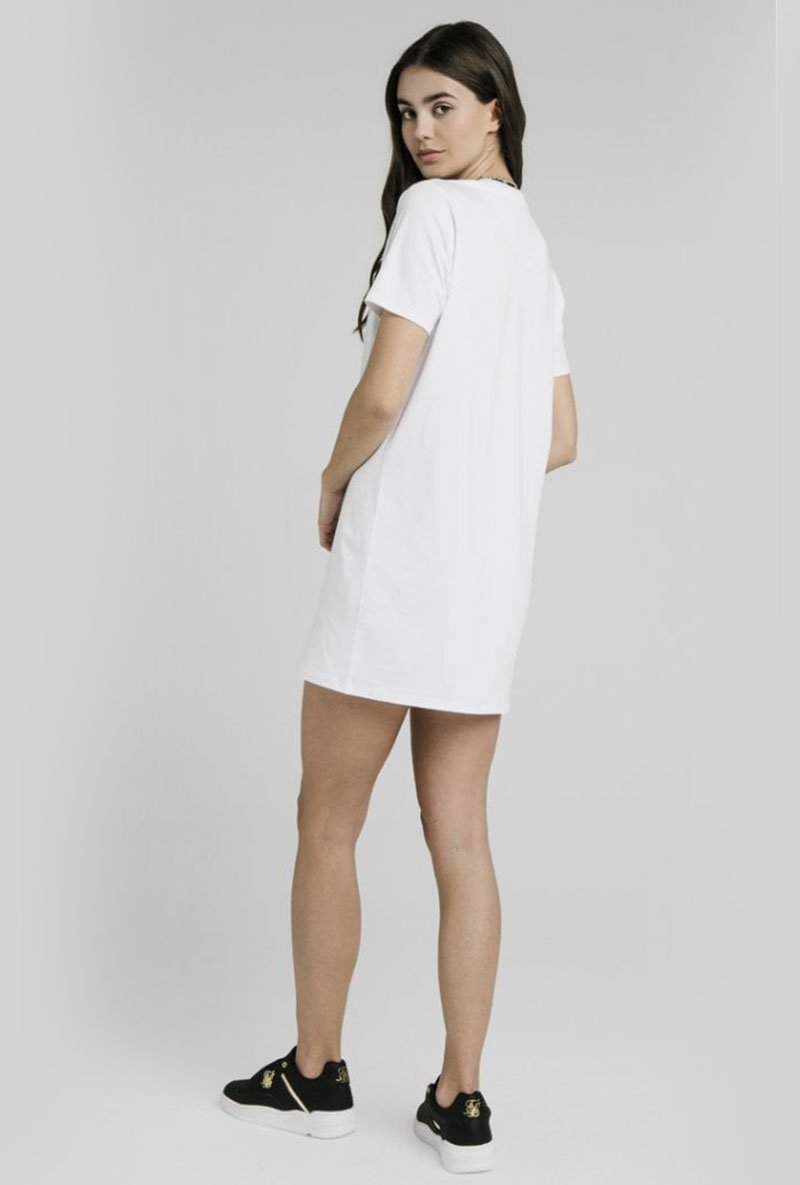 TAPE COLLAR TSHIRT DRESS