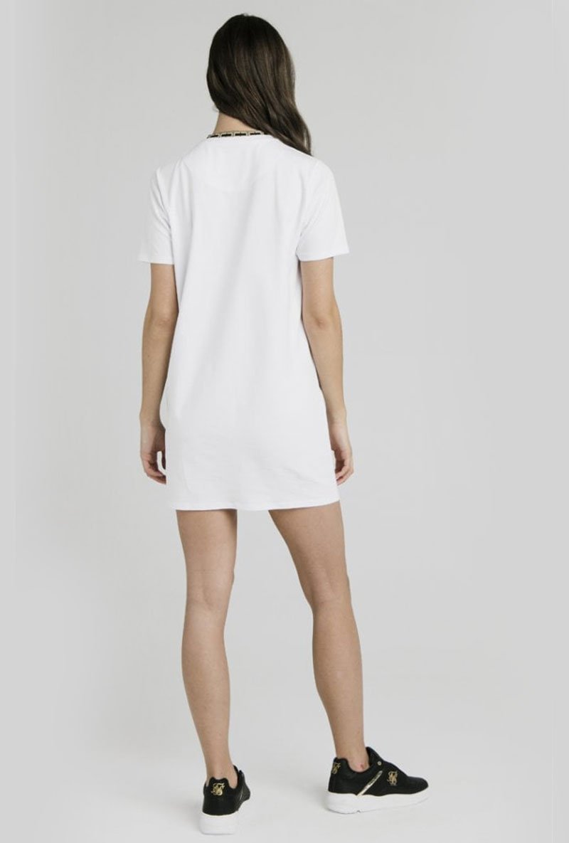 TAPE COLLAR TSHIRT DRESS