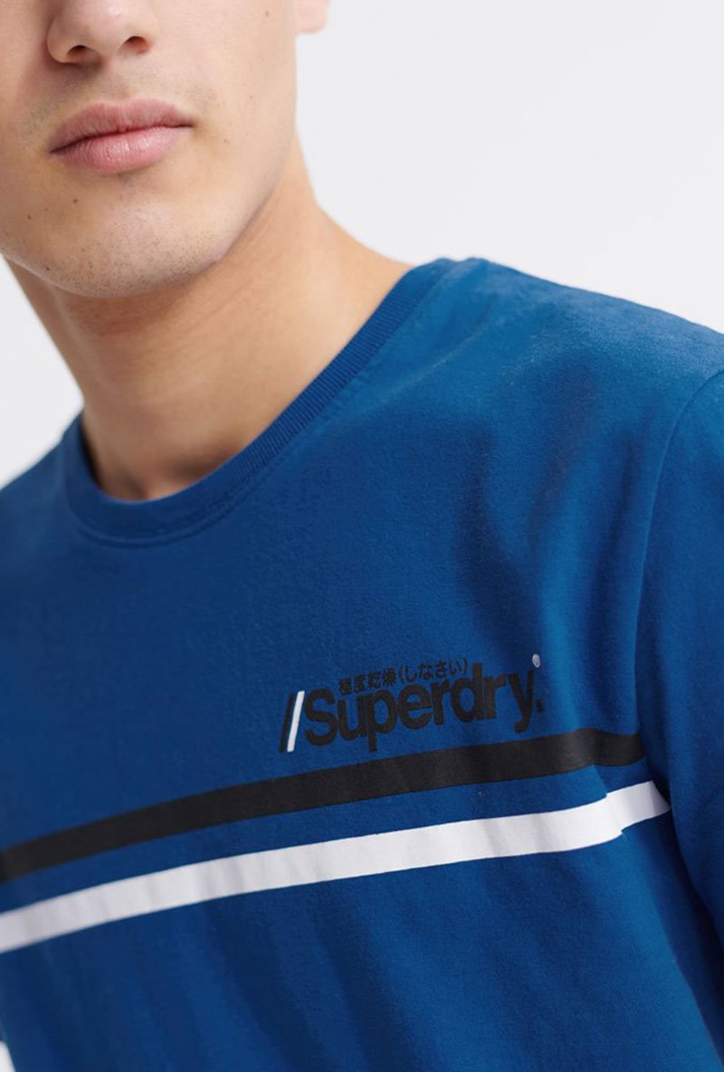 CORE LOGO SPORT STRIPE TEE