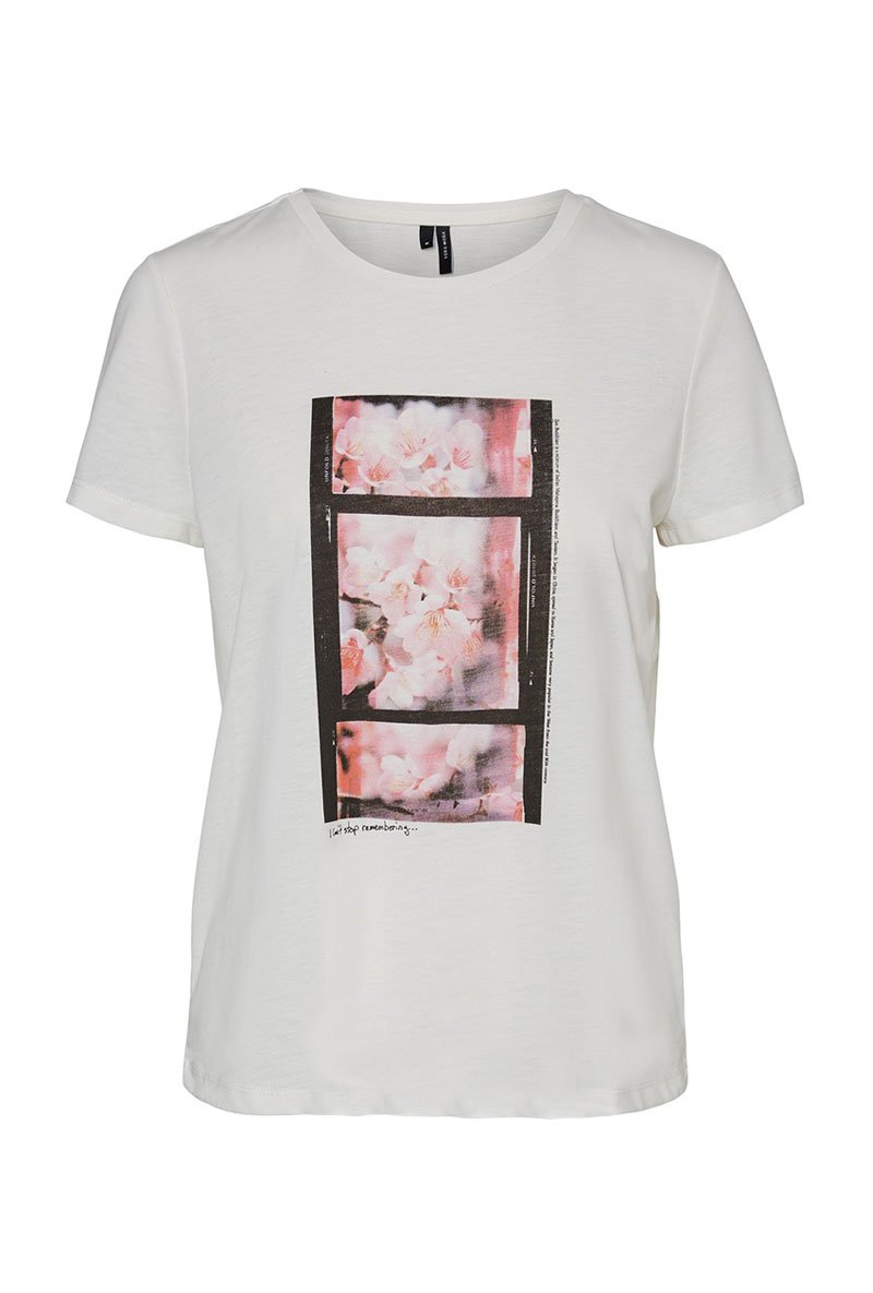 ANNA PINK FLOWER TEE