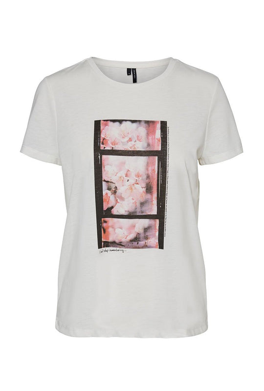 ANNA PINK FLOWER TEE